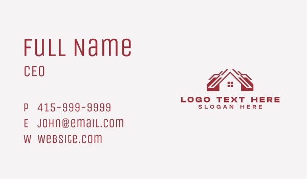 Roof Real Estate Roofing Business Card Design Image Preview