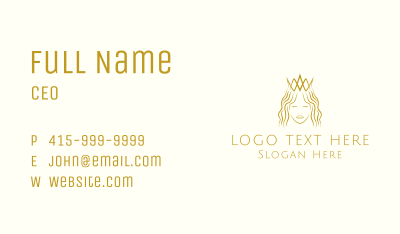 Luxury Beauty Queen Fashion Business Card Image Preview