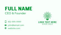 Green Digital Light Bulb  Business Card Image Preview