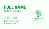 Green Digital Light Bulb  Business Card Image Preview