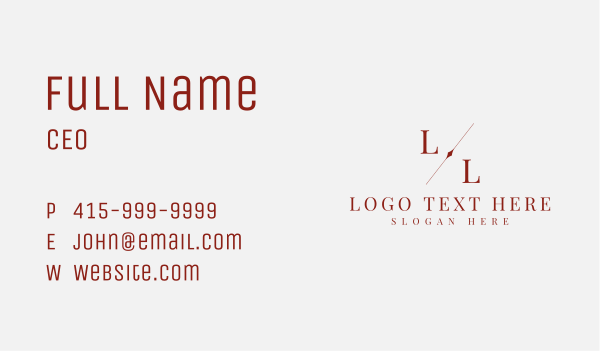 Classic Business Professional Letter Business Card Design Image Preview