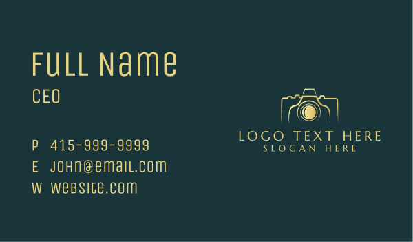 Camera Photography Studio Business Card Design Image Preview