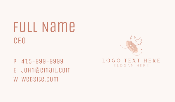 Button Leaf Heart Tailoring Business Card Design Image Preview