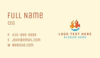 Fire Water Hvac Business Card Image Preview