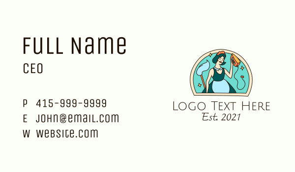 Lady Housekeeping  Business Card Design