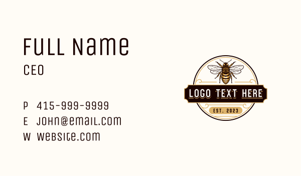 Bee Insect Wildlife Business Card Design Image Preview