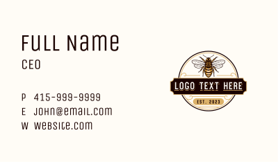 Bee Insect Wildlife Business Card Image Preview
