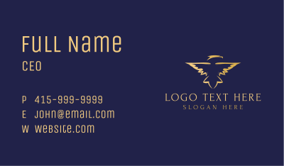 Premium Gold Bird Business Card Image Preview
