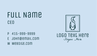 Penguin Picture Frame Business Card