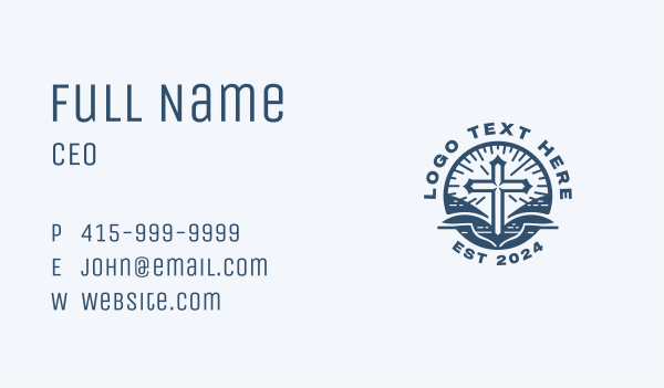Christian Church Cross Business Card Design Image Preview