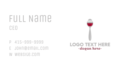 Wine Spoon Business Card Image Preview