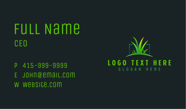 Grass Lawn Greenery Business Card Design Image Preview