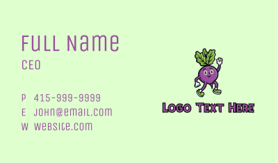 Radish Vegetable Character Business Card