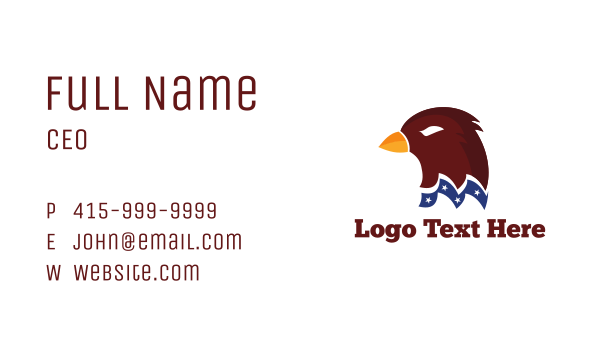 American Hawk Business Card Design Image Preview