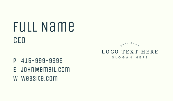 Luxe Professional Wordmark Business Card Design Image Preview