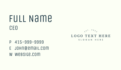 Luxe Professional Wordmark Business Card Image Preview