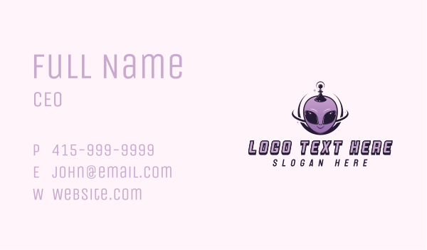 Retro Space Alien Business Card Design Image Preview