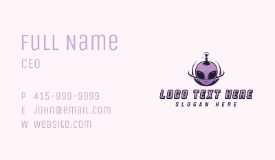 Retro Space Alien Business Card Image Preview