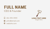 Minimalist Hunting Hatchet Business Card Image Preview
