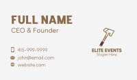 Minimalist Hunting Hatchet Business Card Image Preview