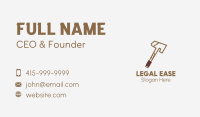 Minimalist Hunting Hatchet Business Card Image Preview