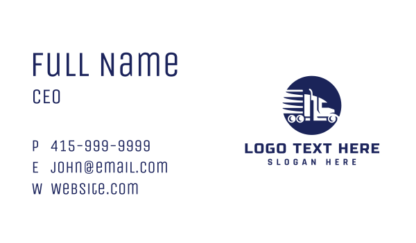 Round Forwarding Truck Business Card Design Image Preview