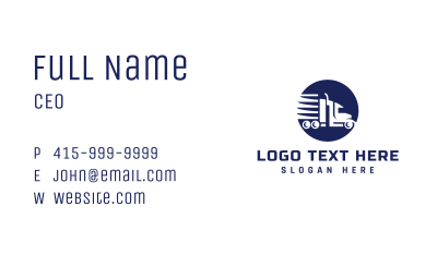 Round Forwarding Truck Business Card Image Preview