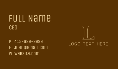 Lined Minimal Lettermark Business Card Image Preview