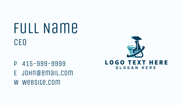 Cleaning Spray Sanitation Business Card Design Image Preview