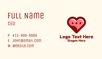 Lovely Heart Message Bubble Business Card Image Preview