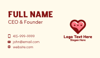 Lovely Heart Message Bubble Business Card Image Preview