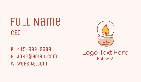 Relaxing Scented Candle Business Card Design Image Preview