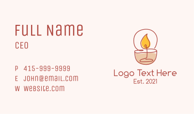 Relaxing Scented Candle Business Card Image Preview