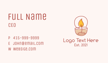 Relaxing Scented Candle Business Card