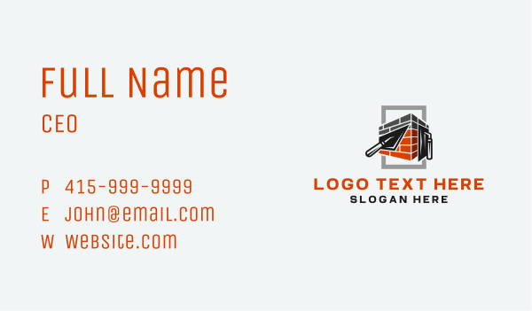 Masonry Brick Repair Business Card Design Image Preview