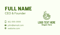Organic Leaf Coffee Bean Business Card Design