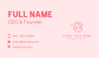Pink Face Butterfly Business Card Design