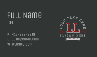 Varsity League Lettermark Business Card Image Preview