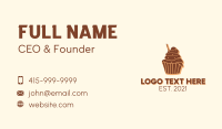 Baked Chocolate Cupcake Business Card Design