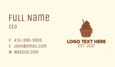 Baked Chocolate Cupcake Business Card