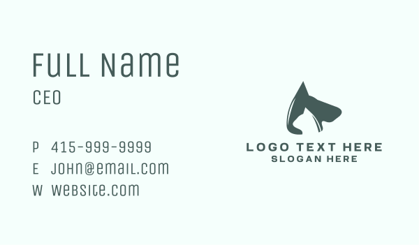 Dog Cat Veterinary Business Card Design Image Preview