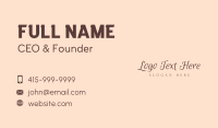 Minimalist Cursive Feminine Business Card Image Preview