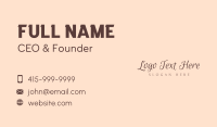 Minimalist Cursive Feminine Business Card Image Preview