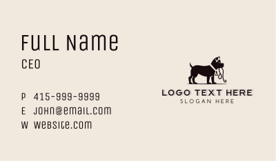 Puppy Pet Leash Business Card Image Preview