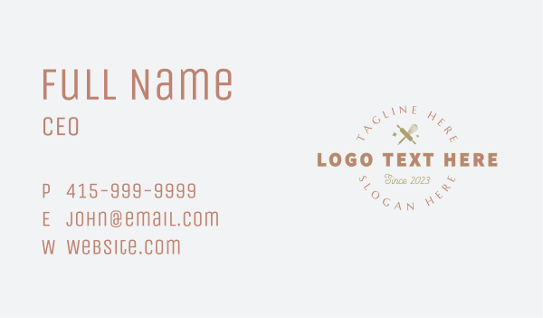 Elegant Bakery Wordmark Business Card Design Image Preview