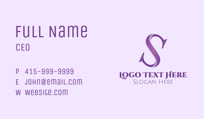 Corporate Letter S Business Card