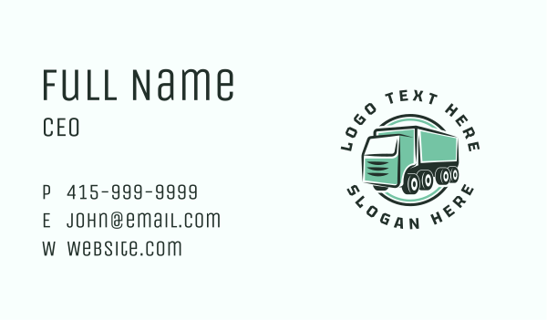 Truck Vehicle Transportation Business Card Design Image Preview