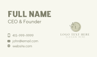 Green Vine Letter  Business Card Image Preview