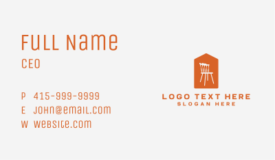 House Furniture Chair Business Card Image Preview
