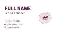 Feminine Beauty Lettermark Business Card Design